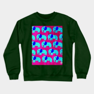 Elephant in a room of patterns ecopop Crewneck Sweatshirt